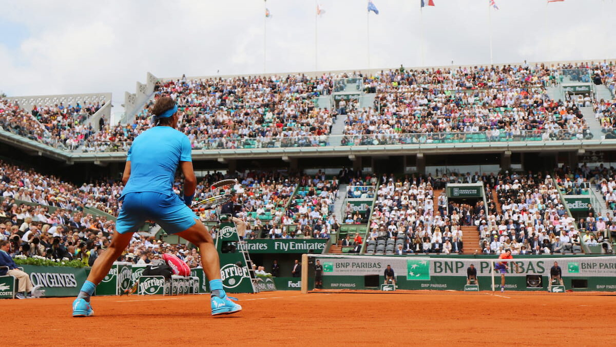 Players in action at the French Tennis Open