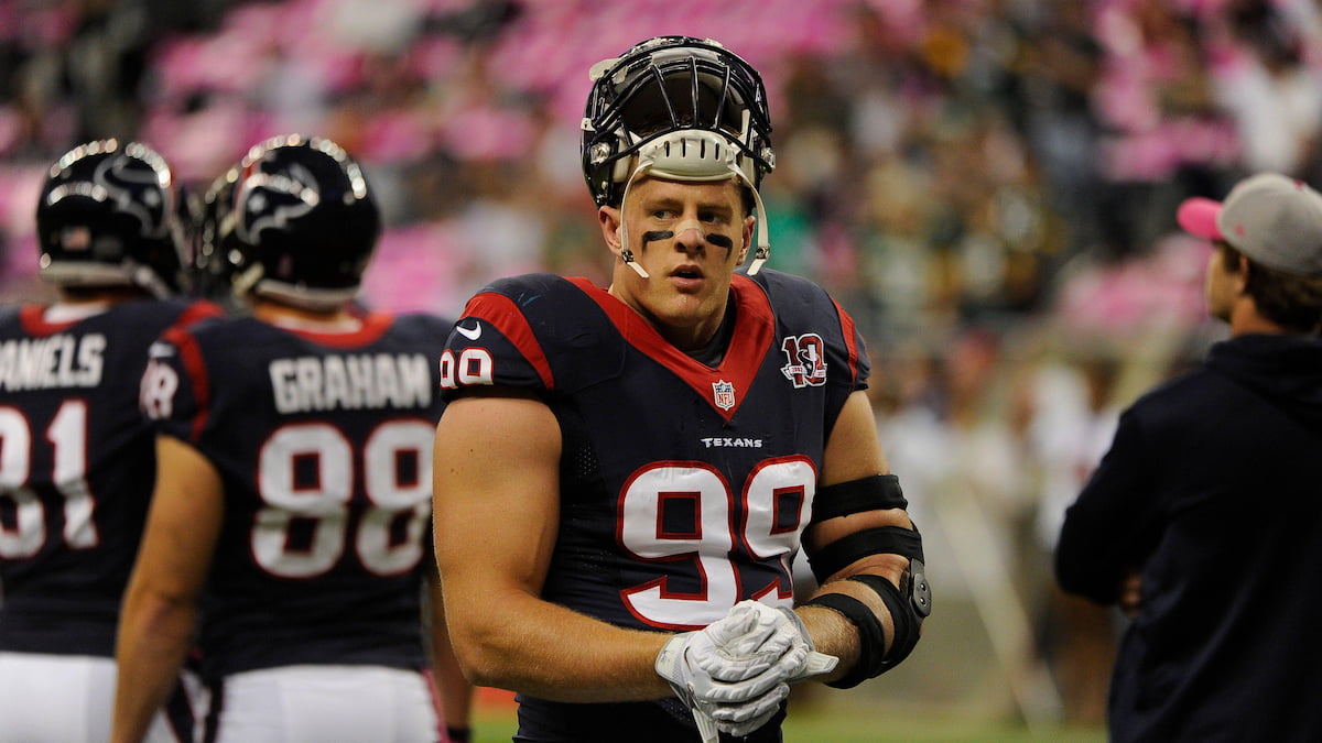 JJ Watt playing for the Houston Texans.