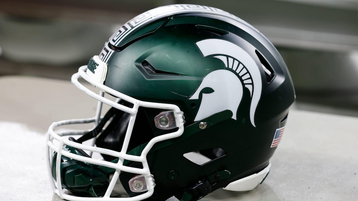 Michigan Spartans football helmet.