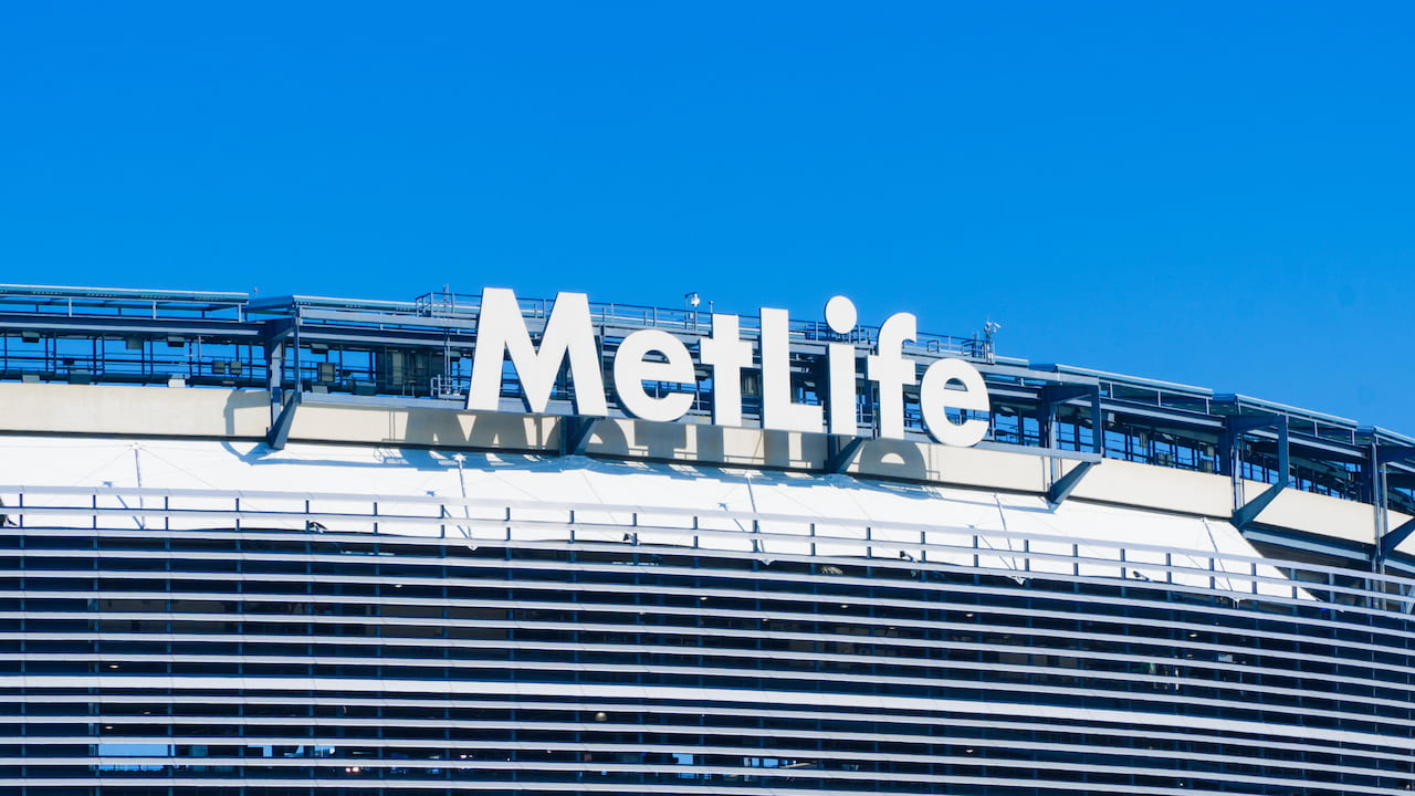 Close-up of the MetLife Stadium in New York.