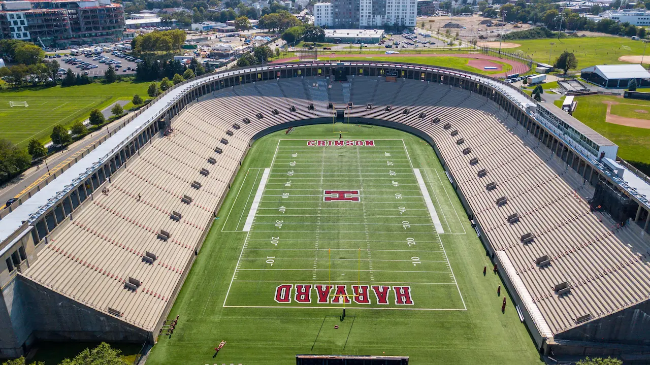 Harvard Stadium, one of the oldest sports stadiums in the US.