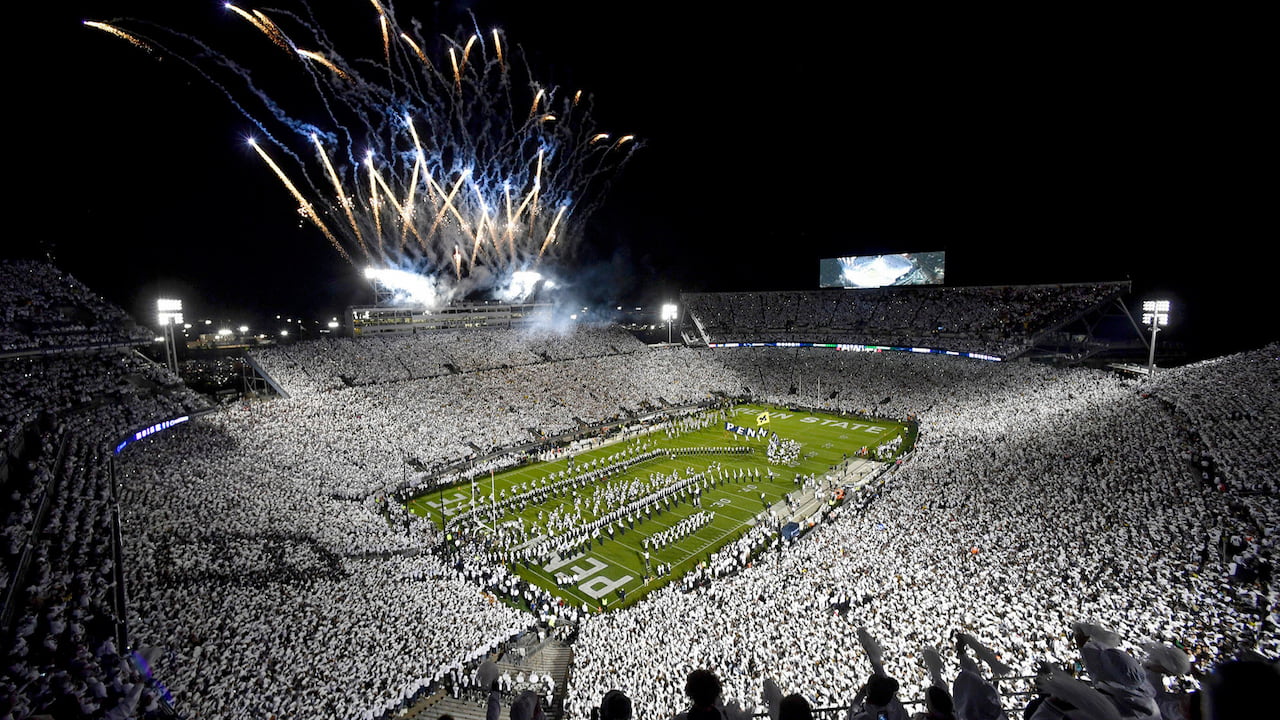 Penn State white out at Beaver Stadium.