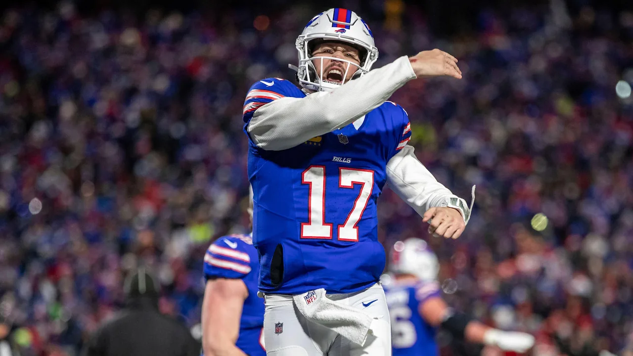 Josh Allen playing QB for the Buffalo Bills