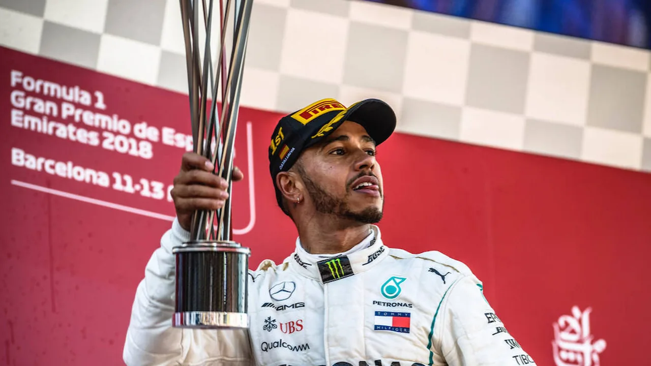 Lewis Hamilton winning another F1 race.