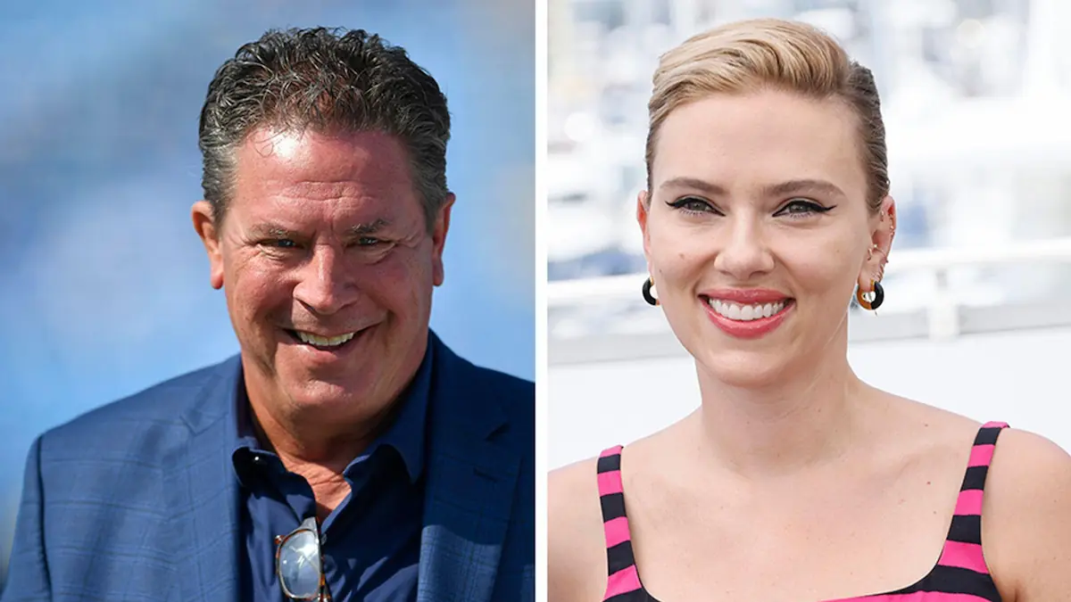 Dan Marino and Scarlett Johannsen, stars of Super Bowl commercials.