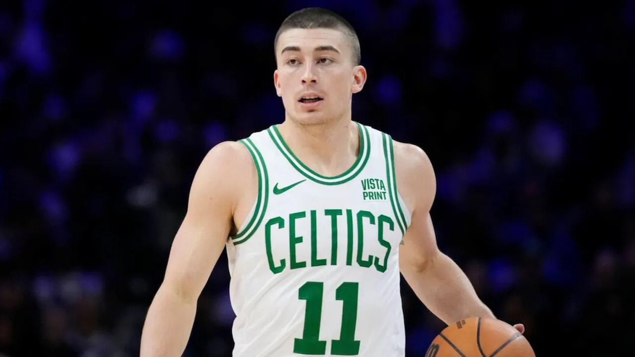 Payton Pritchard playing for the Boston Celtics.